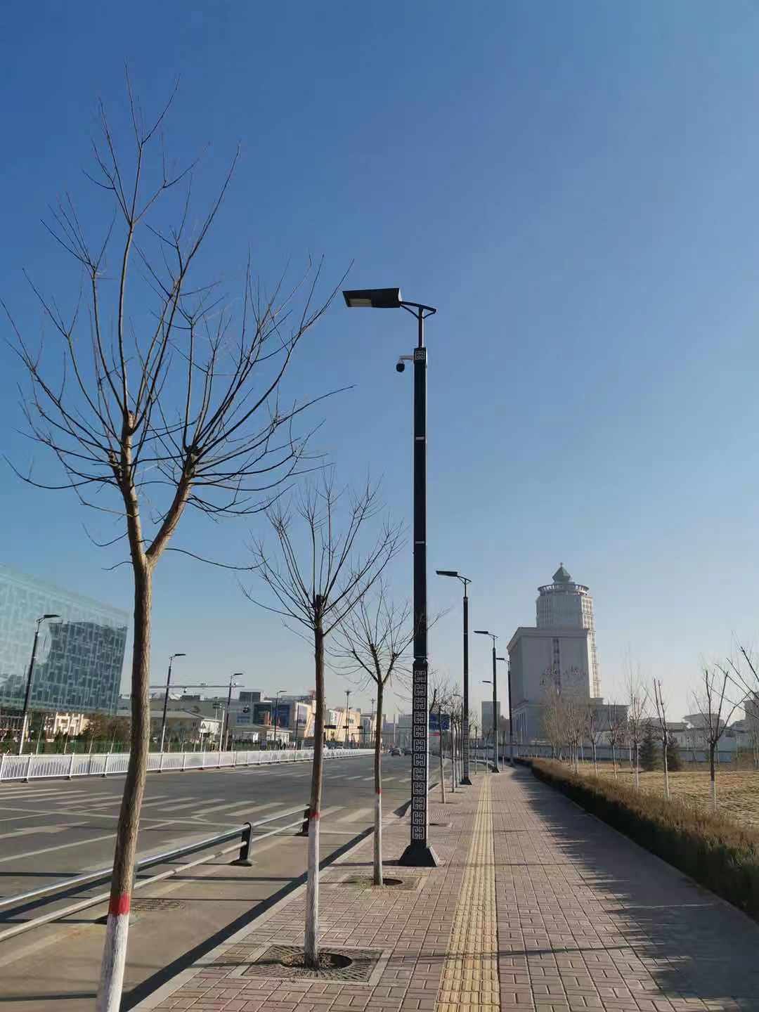 Solar wrap square pole light 6