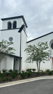 solar street light installed in residential community in Orlando Florida