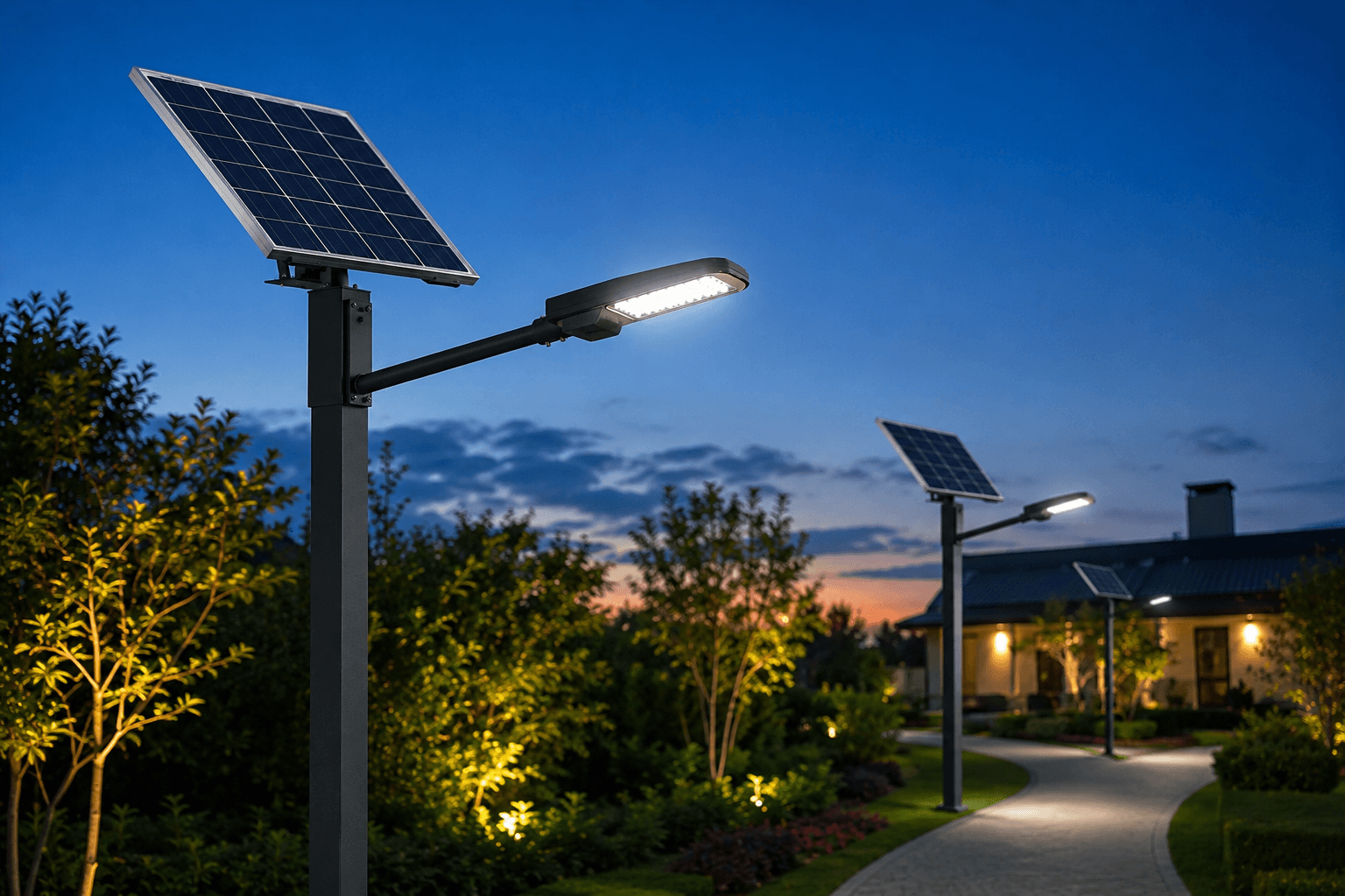Solar lighting system.