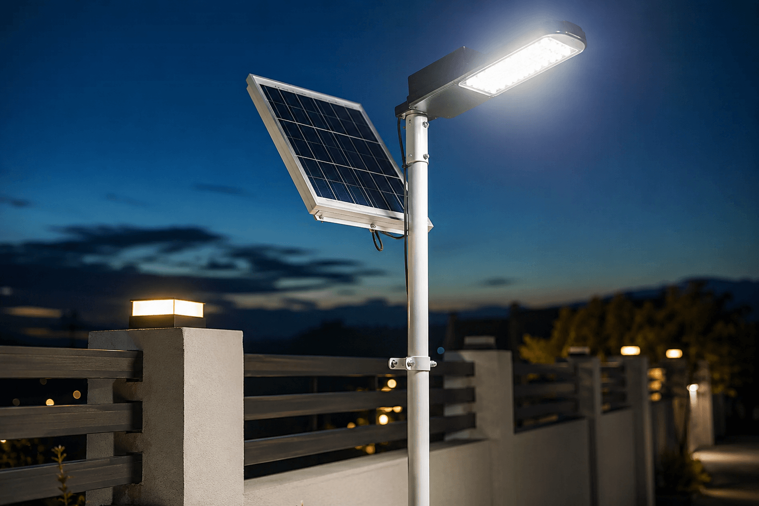 Yard solar lighting system.
